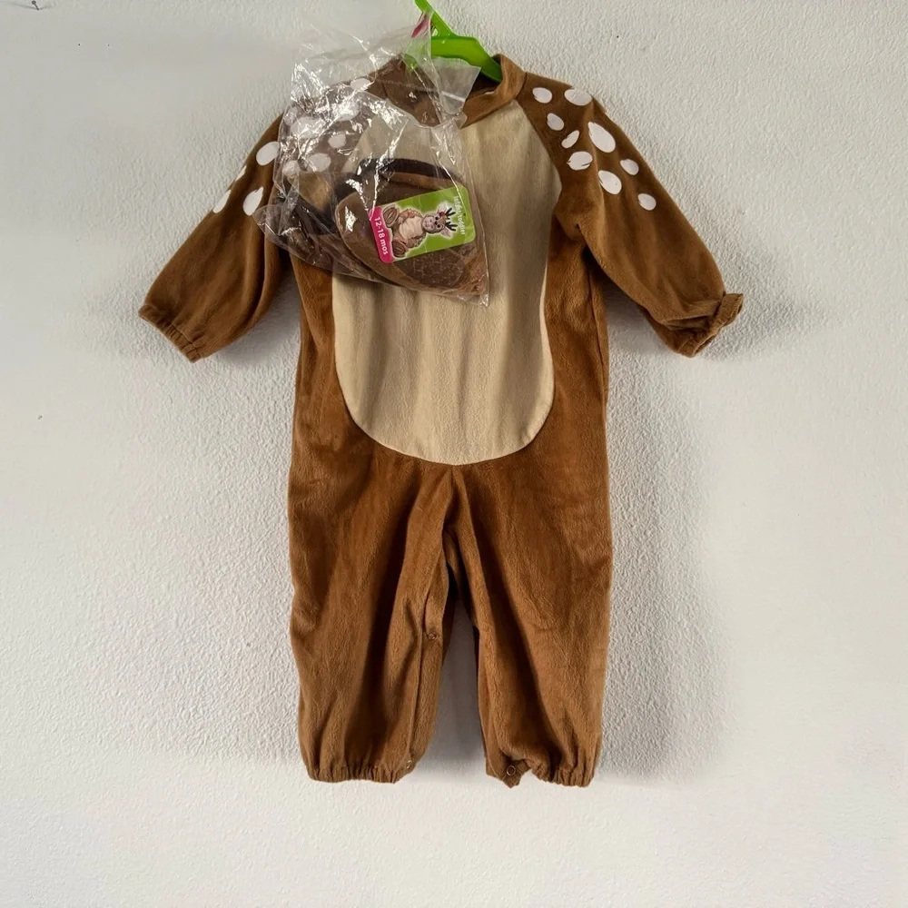 Deer Fawn Costume Woodland Forest Halloween Infant Toddler Baby Girl 12-18mth - Picture 13 of 16